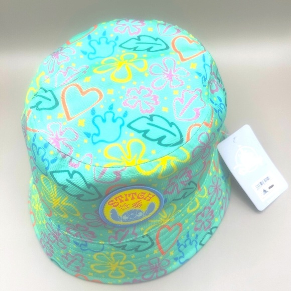 Disney Parks STITCH Adult Size Bucket Hat~ Lilo & Stitch~ Multicolor NEW - Picture 6 of 11